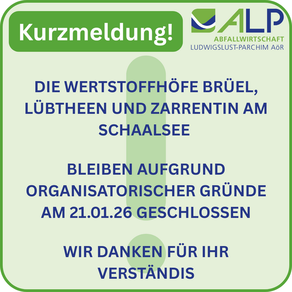 Bild vergr&ouml;&szlig;ern: 21.01.2026 Schlie�ung WSH